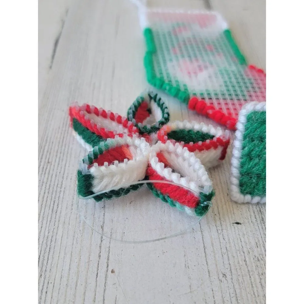 Crochet‎ Santa stocking ornament face star flower set Xmas